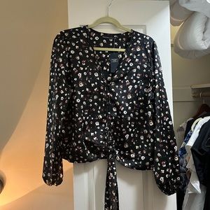 Silk long sleeve Abercrombie blouse